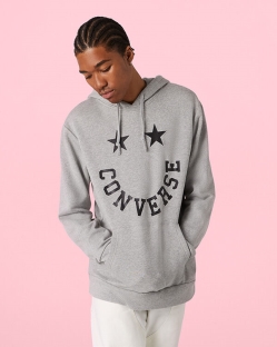 Converse Graphic Pullover Férfi Pulóver Szürke | VWJHSPT-HU